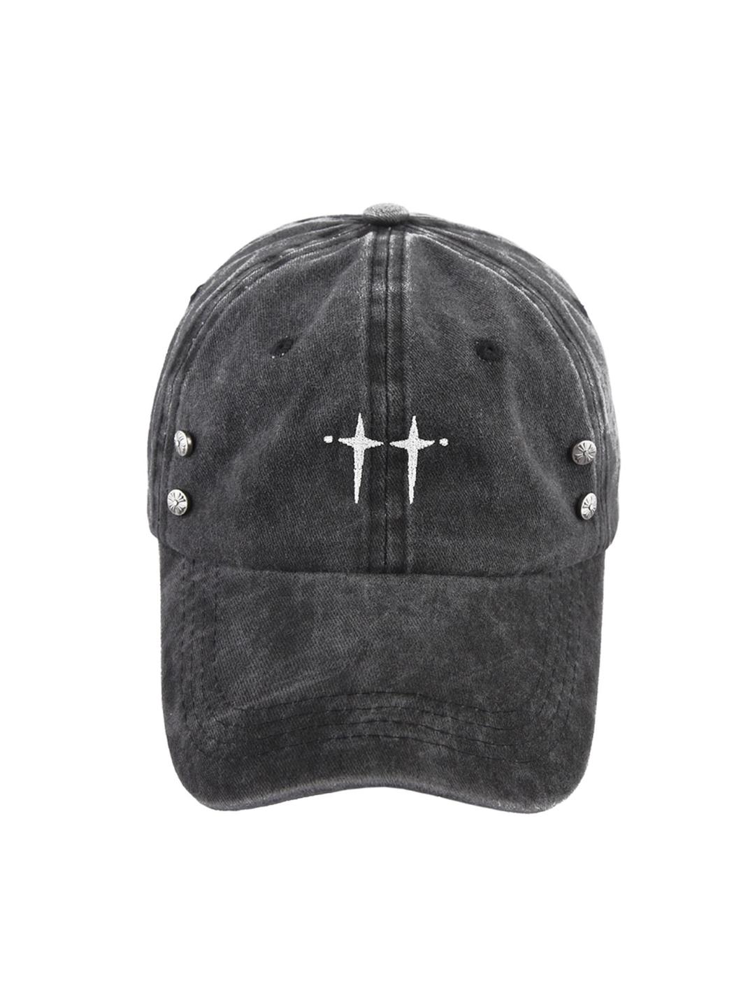 Rivet Cross Washed Cap (Charcoal)