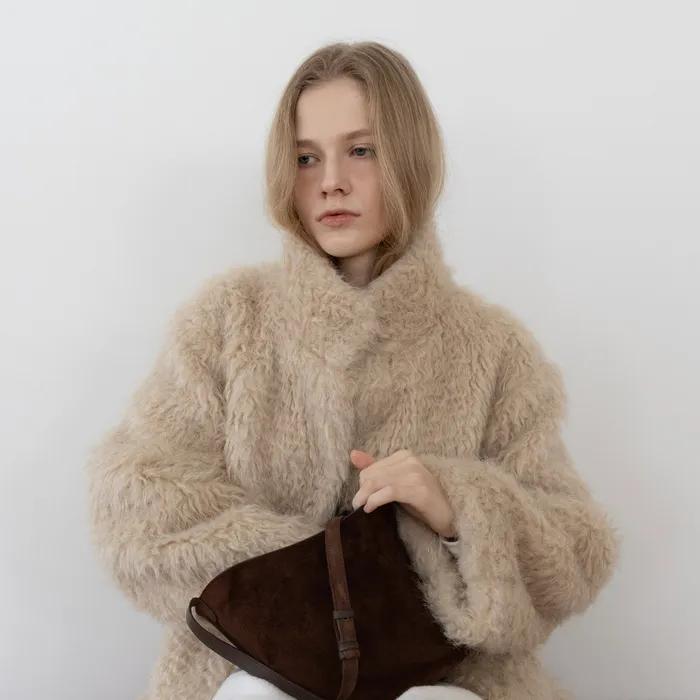 Elle Fur Jacket (Light Beige)