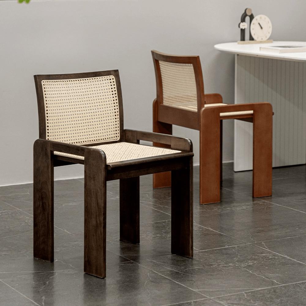 라탄식탁의자 카페나무의자 북유럽 테이블의자