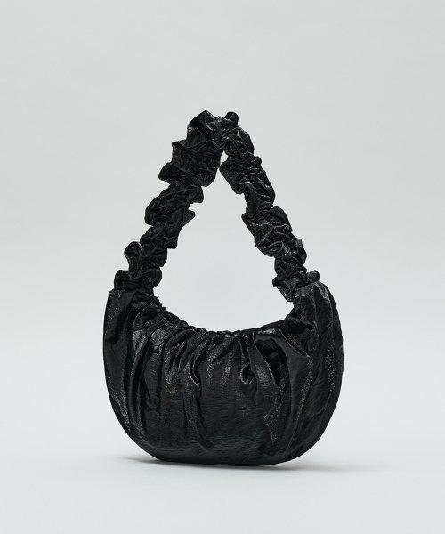 ROUND SHIRRING HANDLE BAG (black)