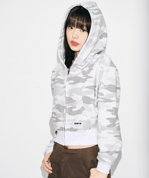 쏘비(SEW-B)  Camo Hood Zipup-White Camo - 사이즈 & 후기 | 무신사