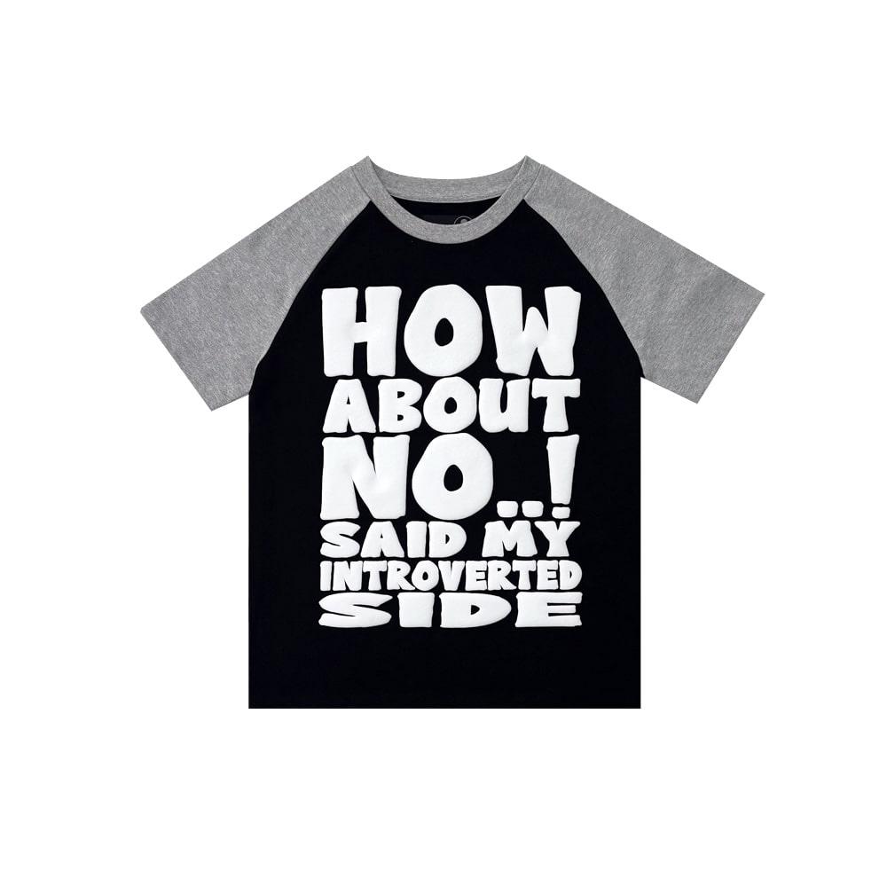 HOW ABOUT NO TEE (GREY/BLACK)