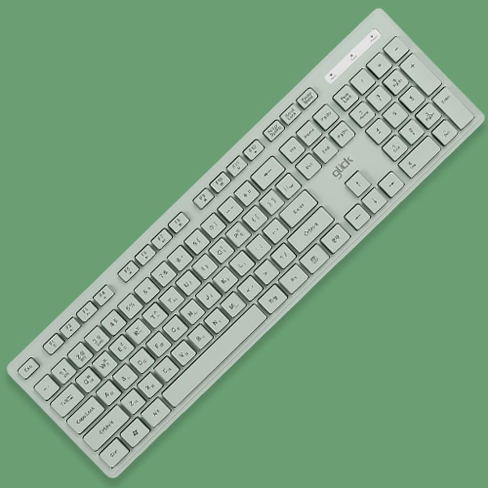 무소음 멤브레인 키보드 저소음 사무실 키보드 조용한 무선 블루투스 키보드 그린 : N정품 쇼핑몰