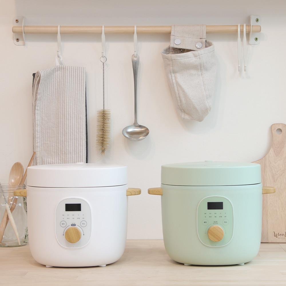 쿠잉 미니밥솥 RC-0311 화이트 1,2,3인용 밥통 캠핑용 보온 소형