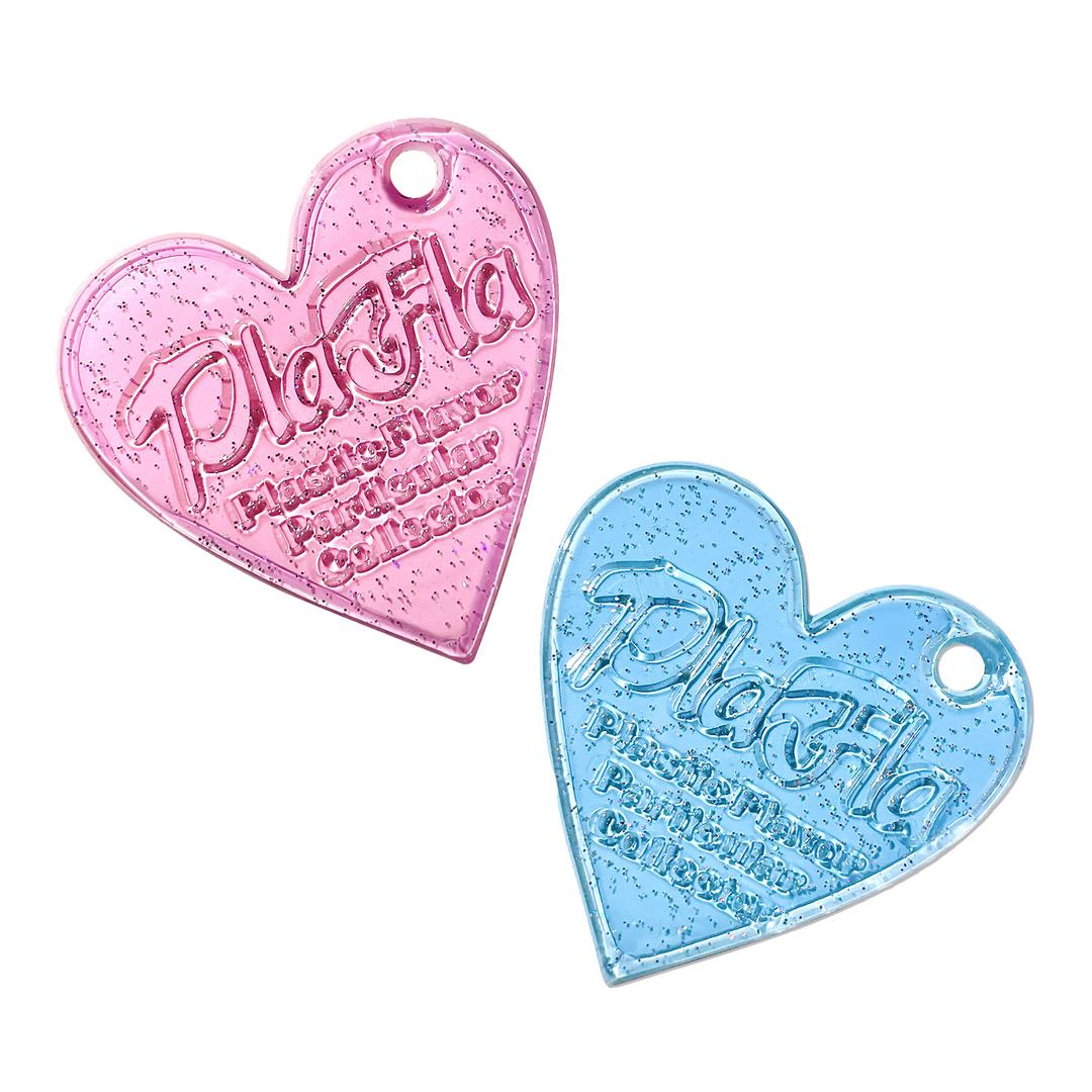 PlaFla Heart Shape Charm Glitter