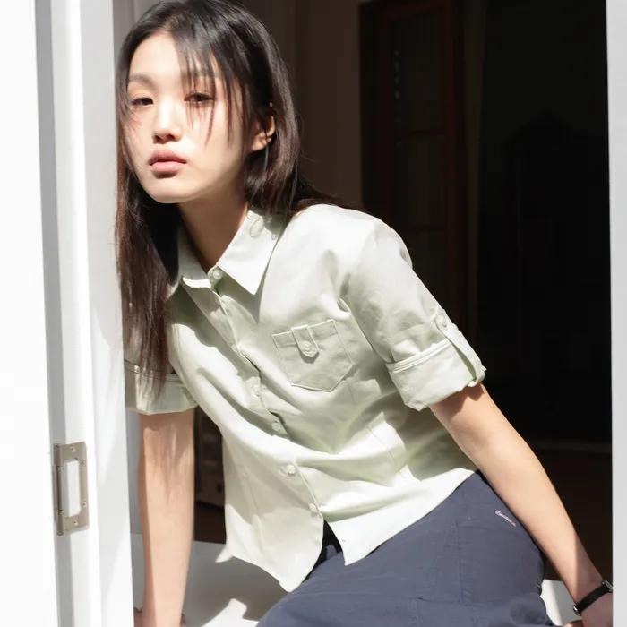 [3차 리오더] ROLL UP OXFORD SHIRT (MELON)
