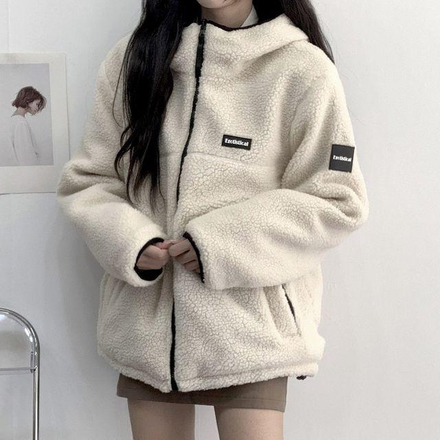 [양면가능!/M~2XL] 패치 양털자켓 후리스 후드집업 (리버시블!) 3컬러