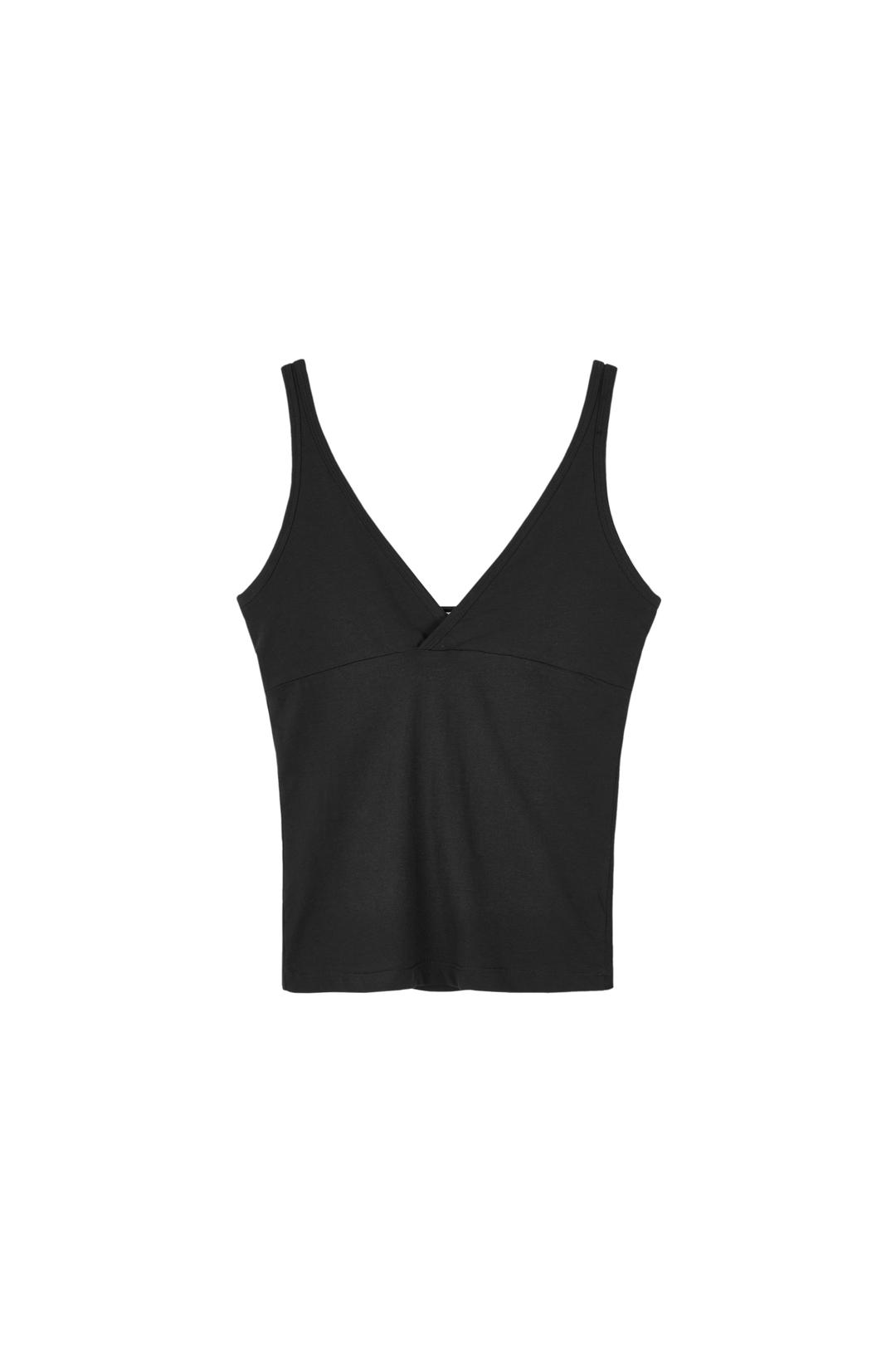 V NECK SLEEVELESS T-SHIRTS (CHARCOAL)