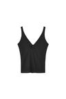 V NECK SLEEVELESS T-SHIRTS (CHARCOAL)