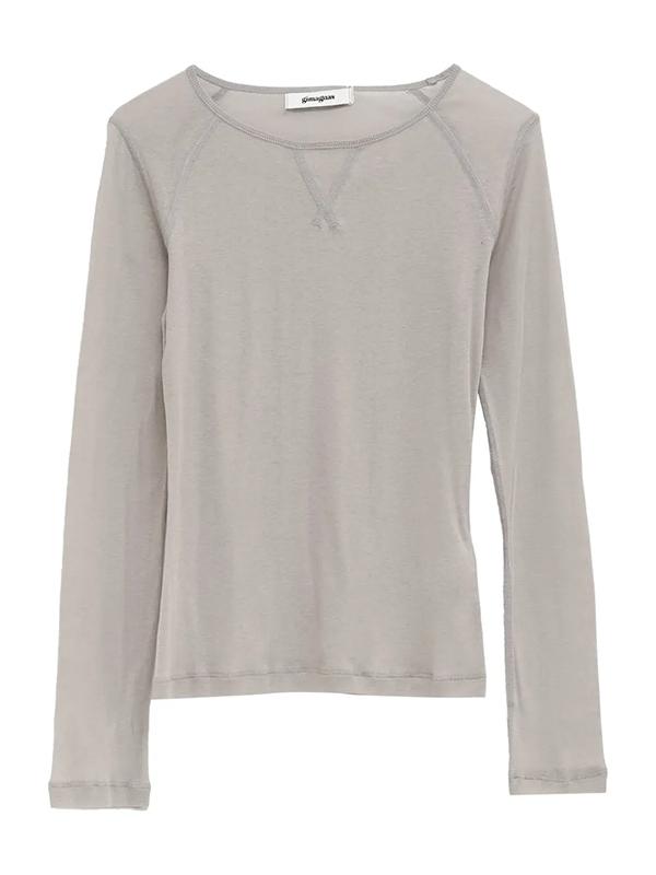 MAURA 시어 롱슬리브 탑