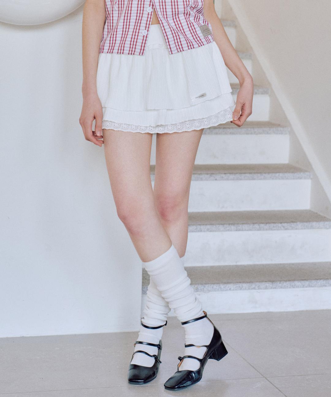 제로플래닛 레이 써머 튜튜 스커트 팬츠 [WHITE]