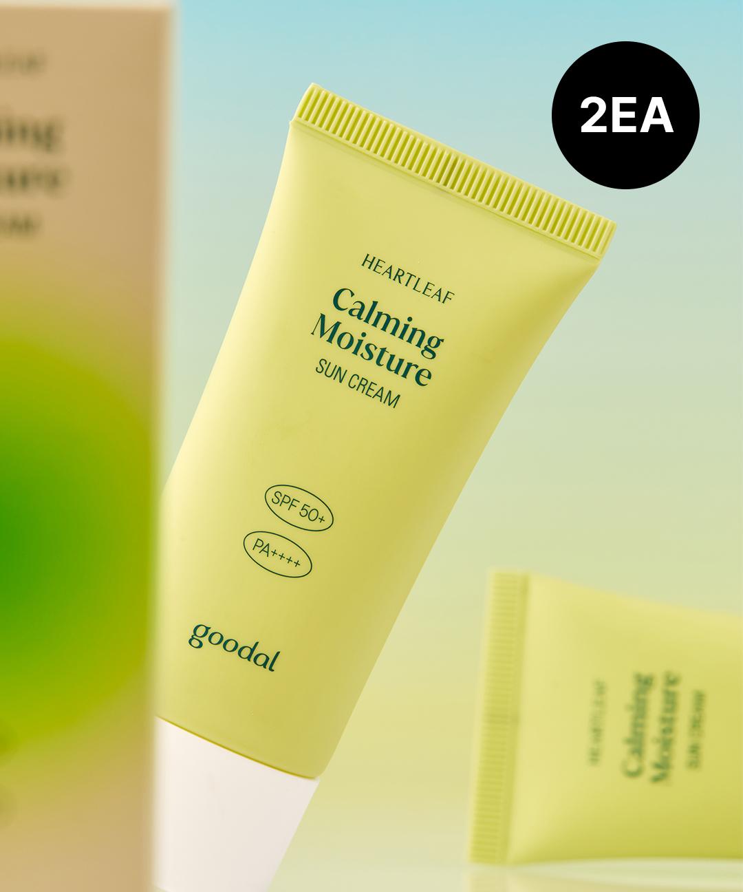 구달 [화잘먹선크림💚/2개 세트] 맑은 어성초 진정 수분 선크림