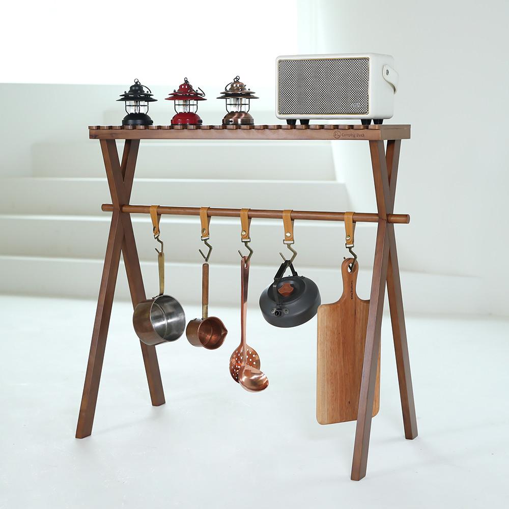 캠핑덕 이븐 인디언행어+가죽 행어고리 5P