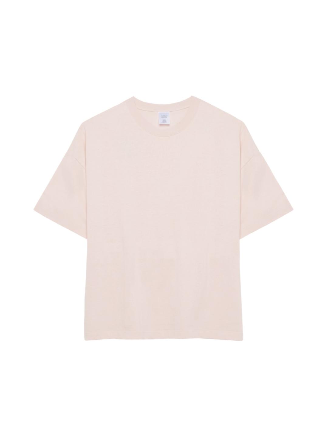 Cotton Over Fit T-Shirt  - Pink
