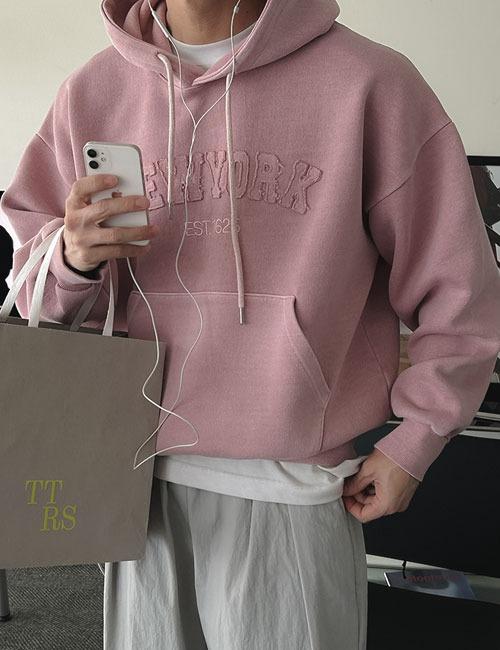 NEWYORK 컬러 피그 후드티(4color)