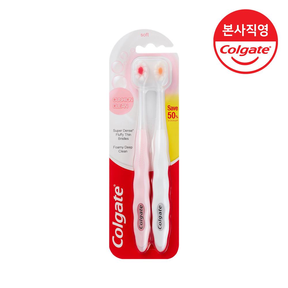 콜게이트 쿠션 클린 초미세모 칫솔 2개입