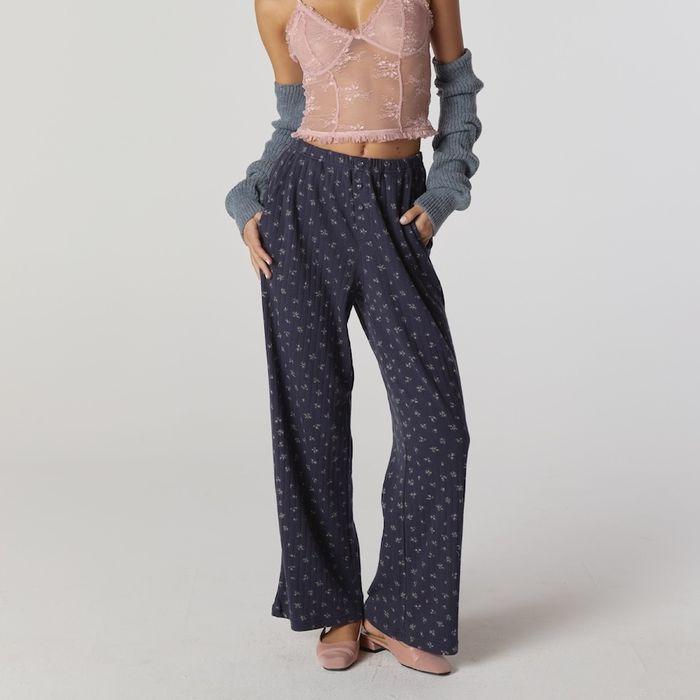 PROVINCE EYELET PANTS (NIGHT BOUQUET)