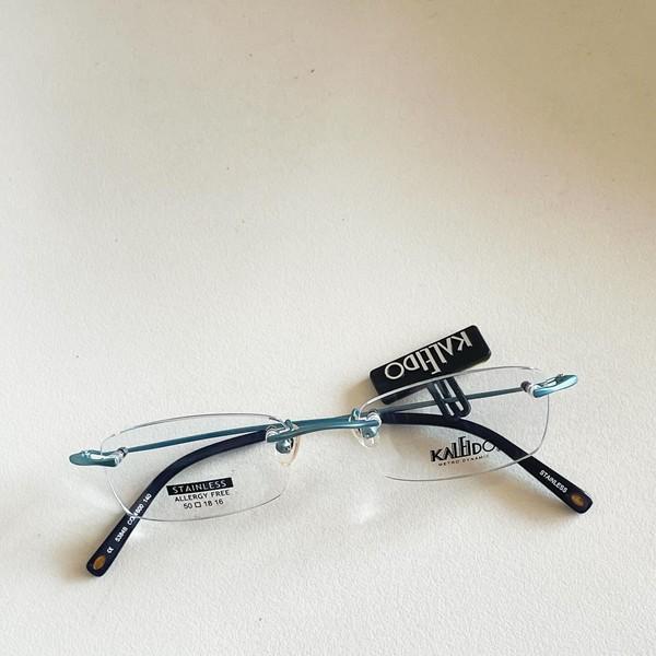 90s Kaleido Rimless Sqaure Glasses