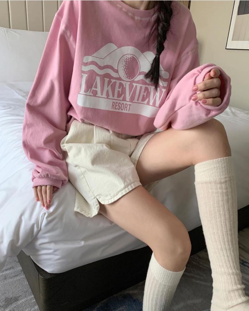 멜라운지 레이크맨투맨 3컬러 봄 간절기긴팔 : 에브리띵모어