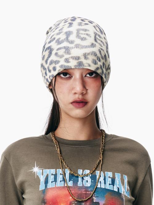 LEOPARD PATTERN BEANIE