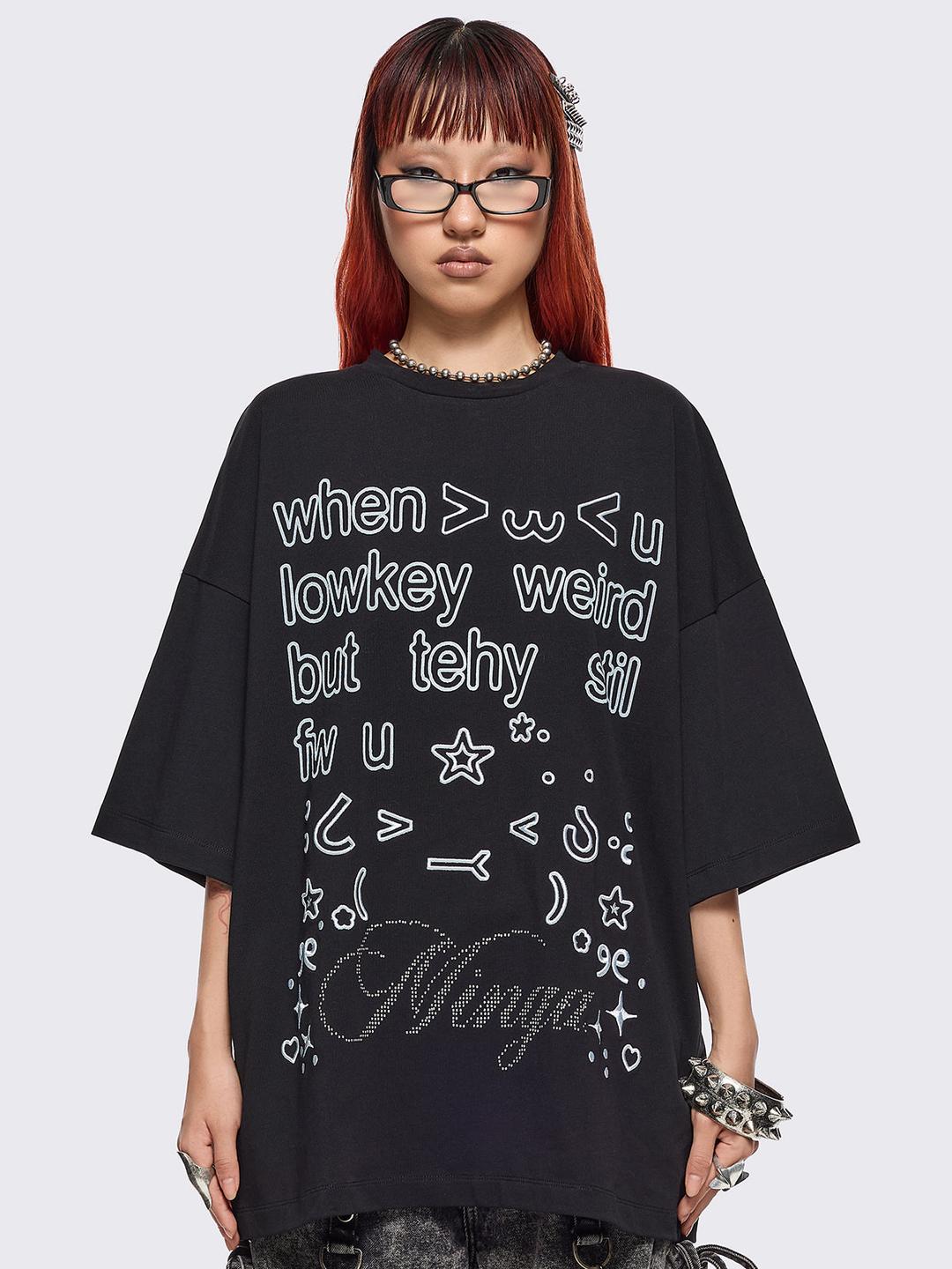 Lowkey Weird T-Shirt - S / Black
