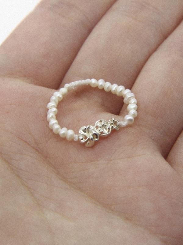 플루메리아 진주 반지 Ⅱ / Plumeria Pearl Ring Ⅱ