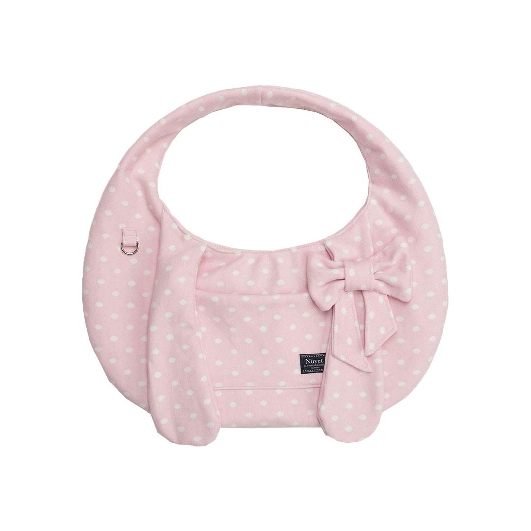 Bunny Ribbon Hobo Bag _ Baby pink
