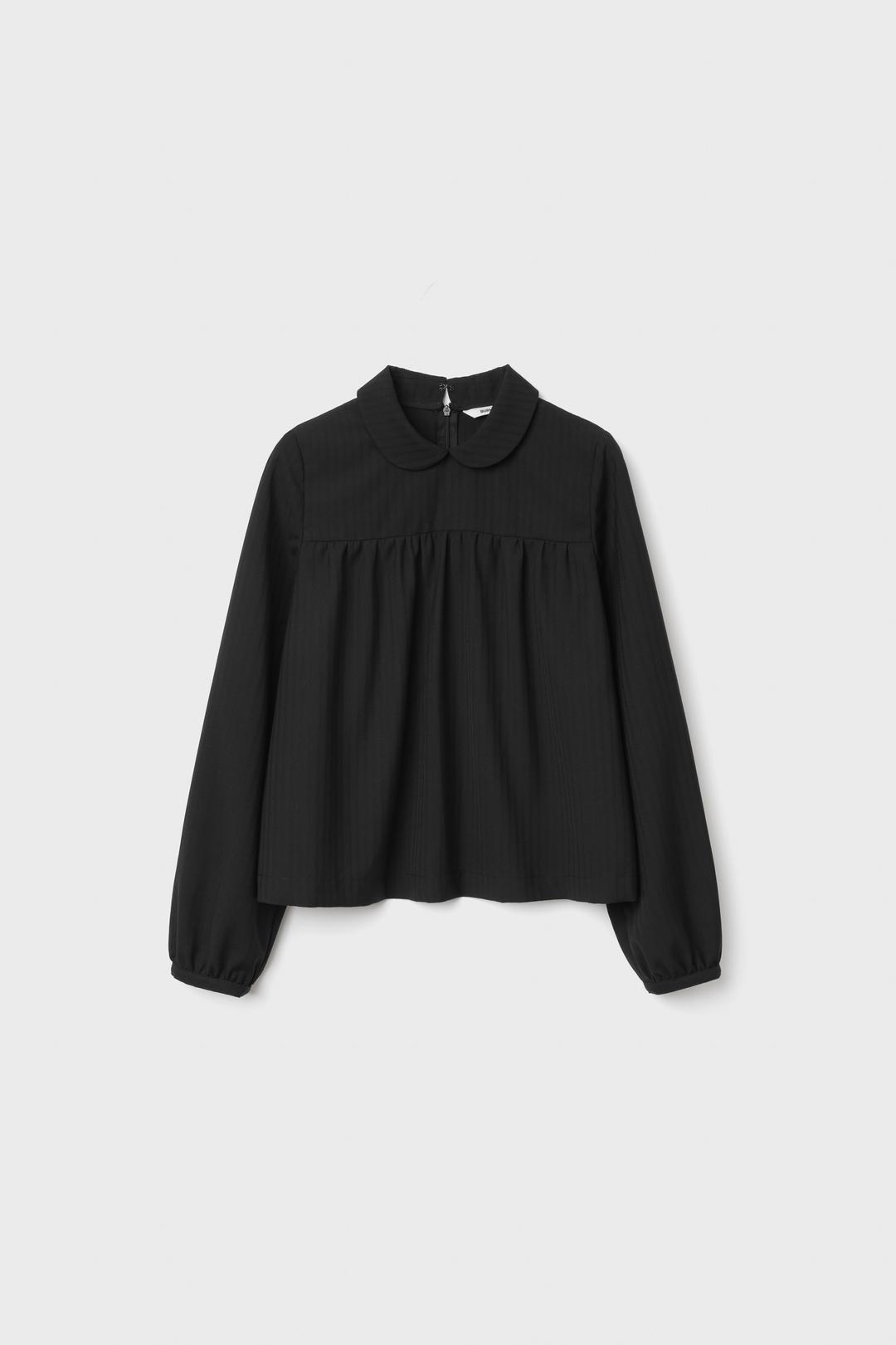 ROUND COLLAR BLOUSE (BLACK)