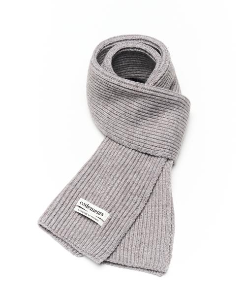 소프트 리브드 니트 머플러_그레이