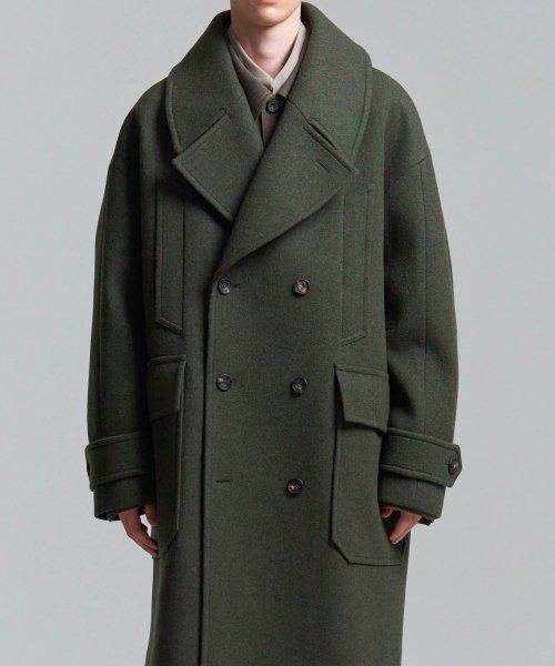 Oversized Double Coat (Moss Green)