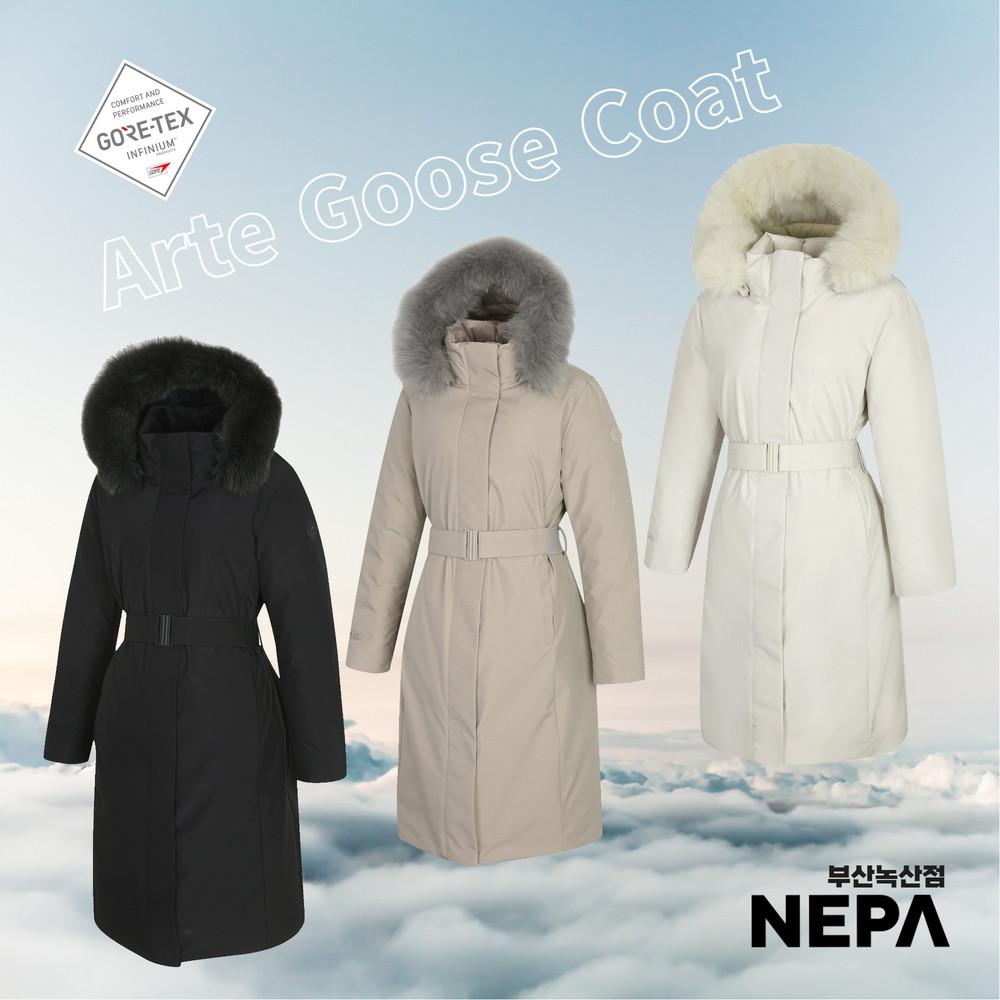 네파 패딩 여성 롱코트 고어텍스 아르떼 구스다운자켓 발열안감
