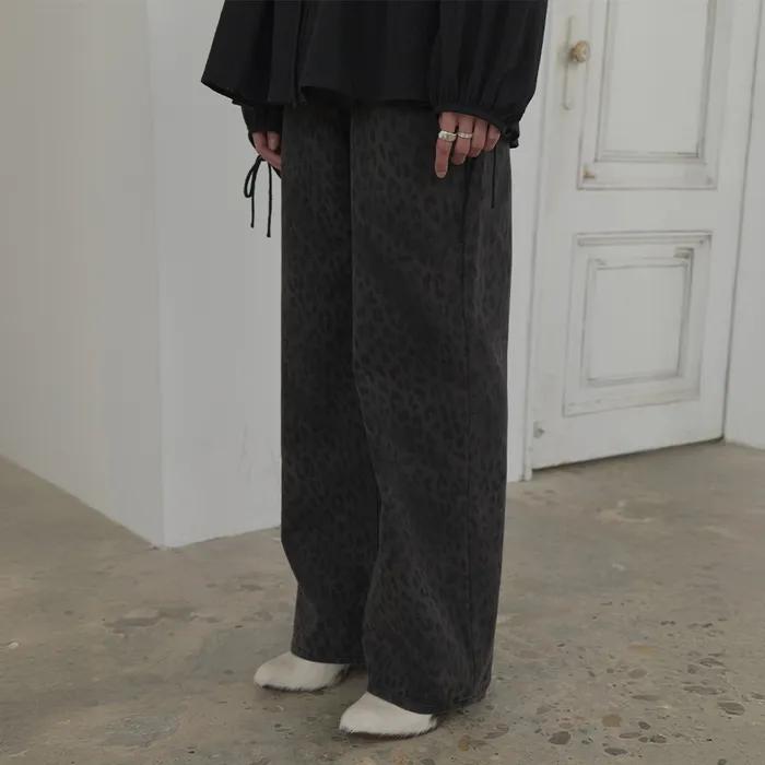 Leopard Denim Pants VJ5SL405_2color