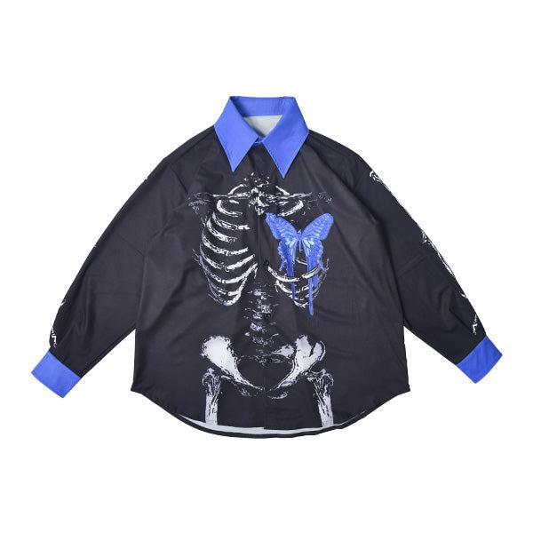Melted Butterfly Shirt - BLACK/BLUE / FREE