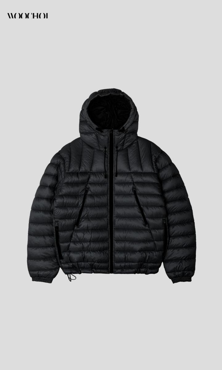스노우 크롭 경량 후드패딩