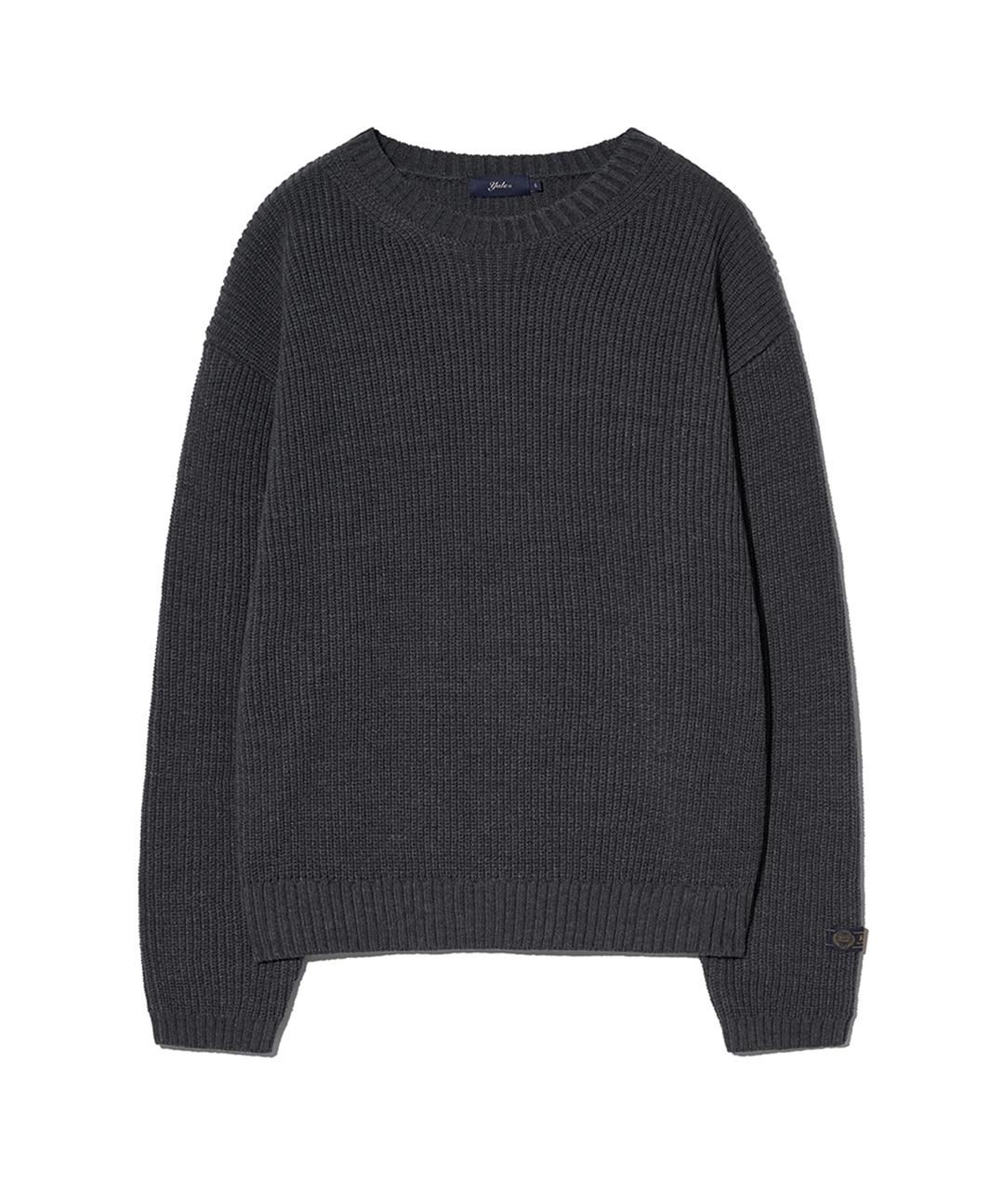 코지 라운드 니트_차콜