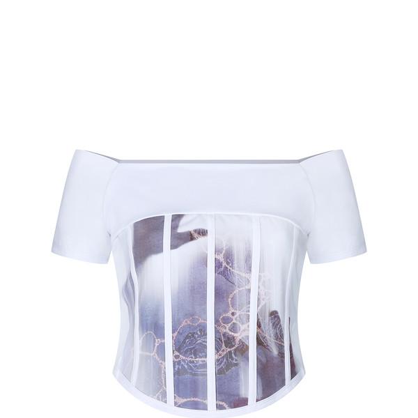 Take It Out Corset Off-Shoulder WHITE