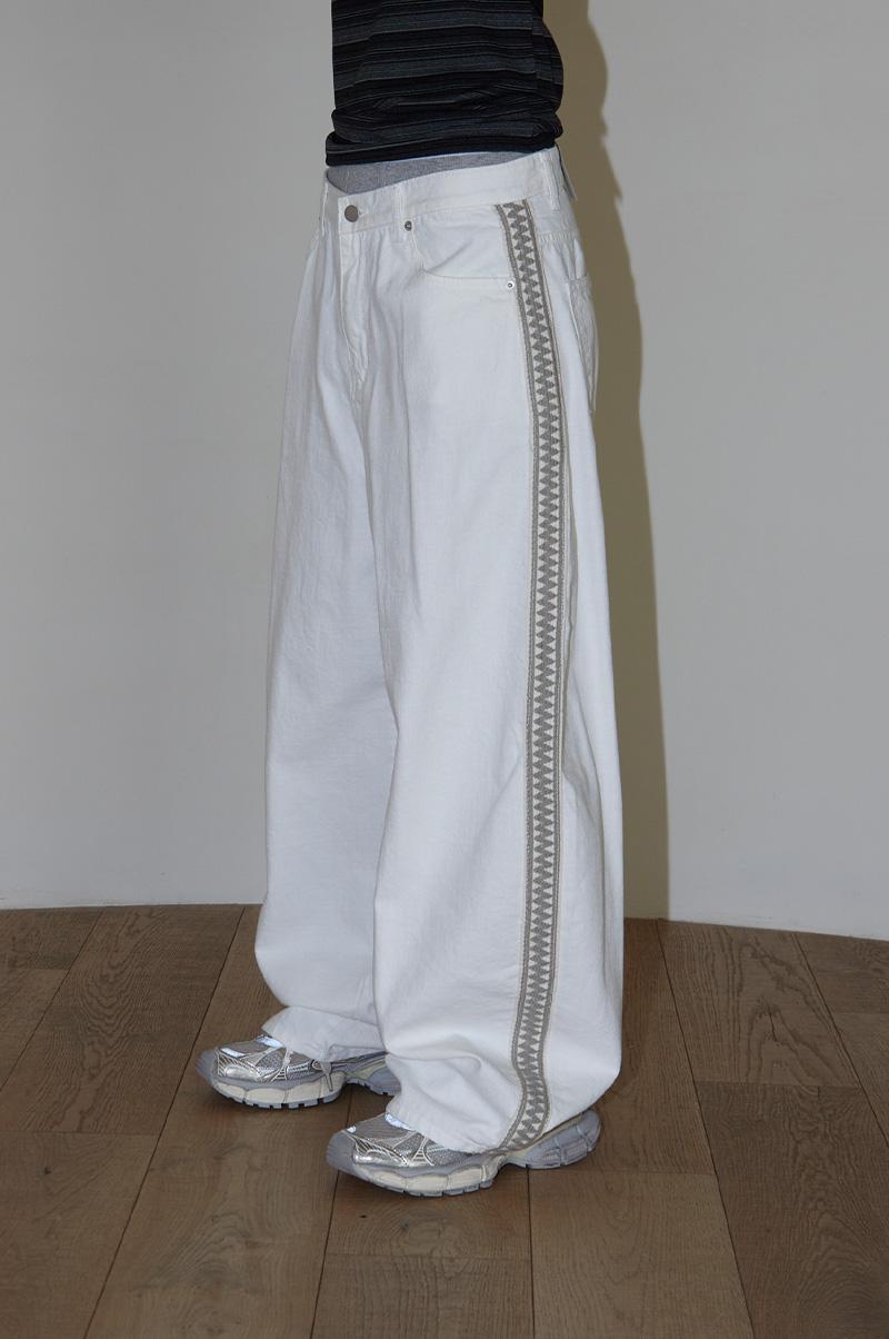 NORDIC SIDE LINE COTTON PANTS