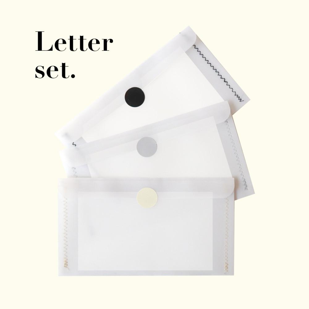 [투명한마음 편지지 세트] 손편지 반투명 친구 생일 카드 예쁜 편지 봉투 수제작