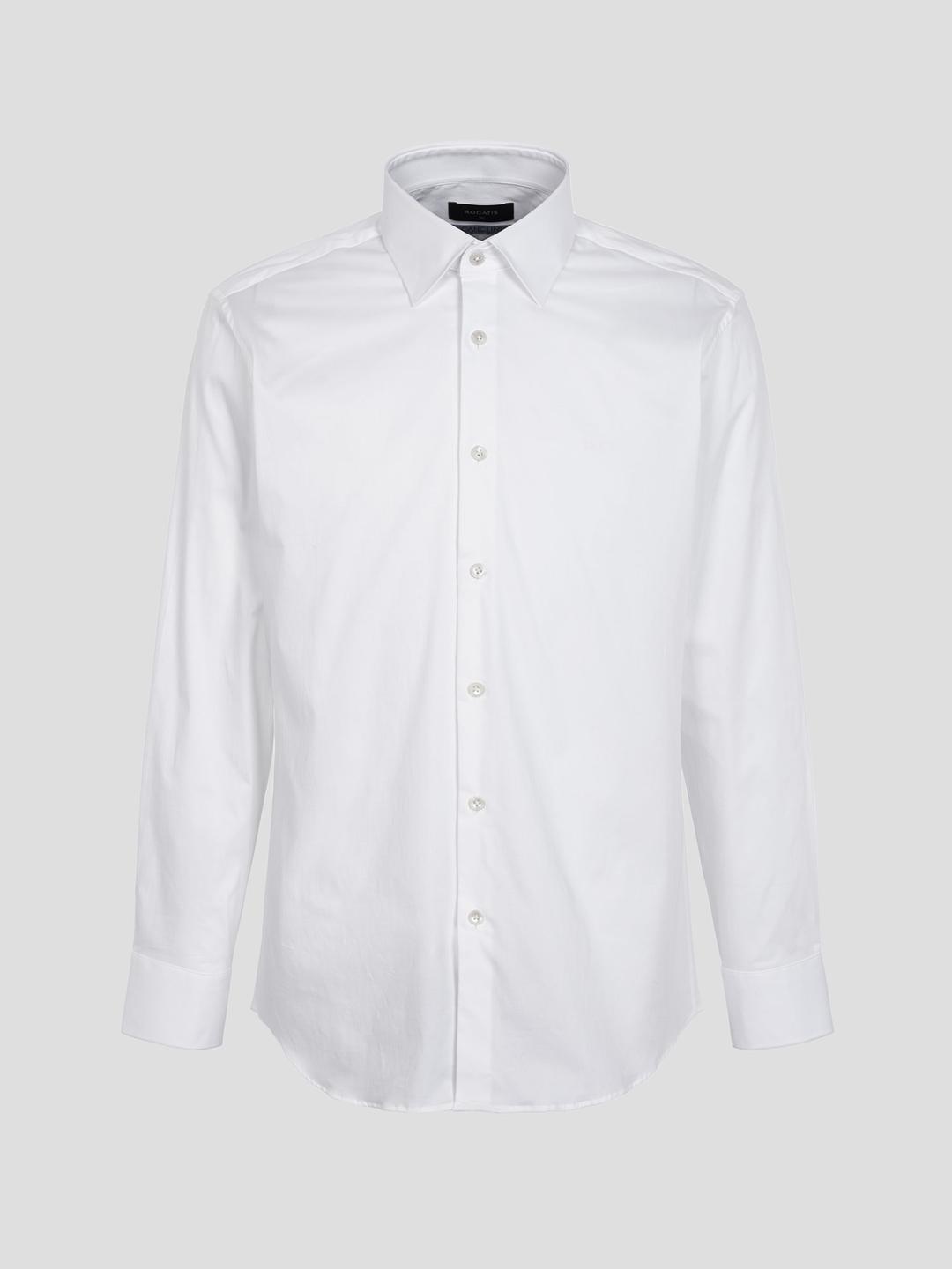 CANCLINI 솔리드 슬림핏 셔츠 - 화이트