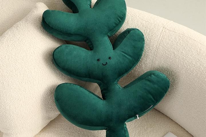 북유럽 나뭇잎 거실 쇼파 인테리어 쿠션