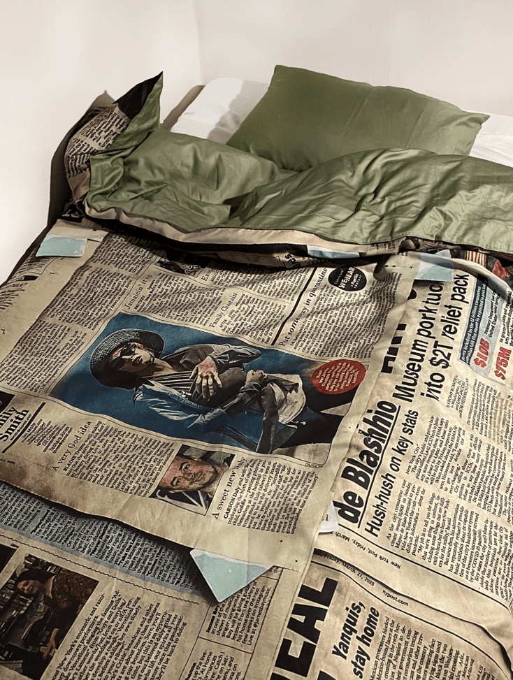 newspaper bedding