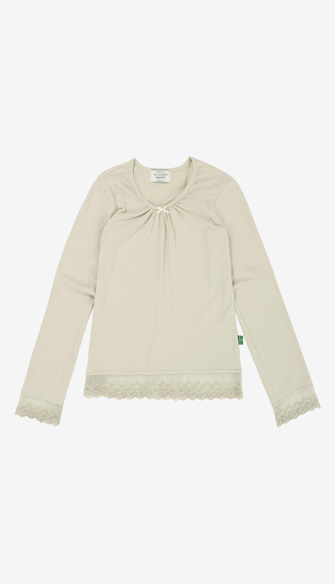 229. Lace Shrring T _ Light Beige