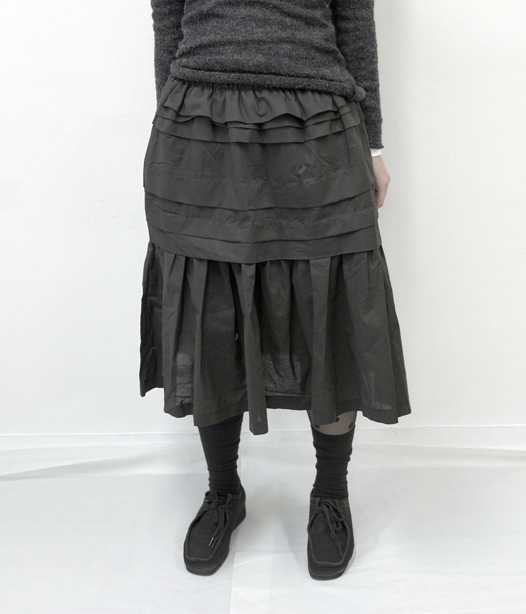 layered shirring cotton sk (2c)