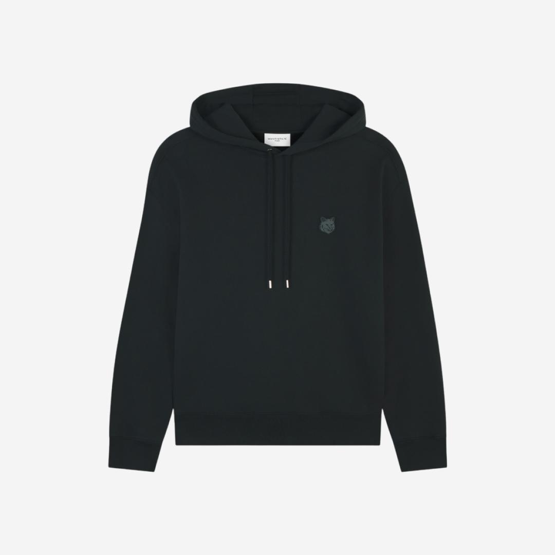 Maison Kitsune Bold Fox Head Patch Oversize Hoodie Black