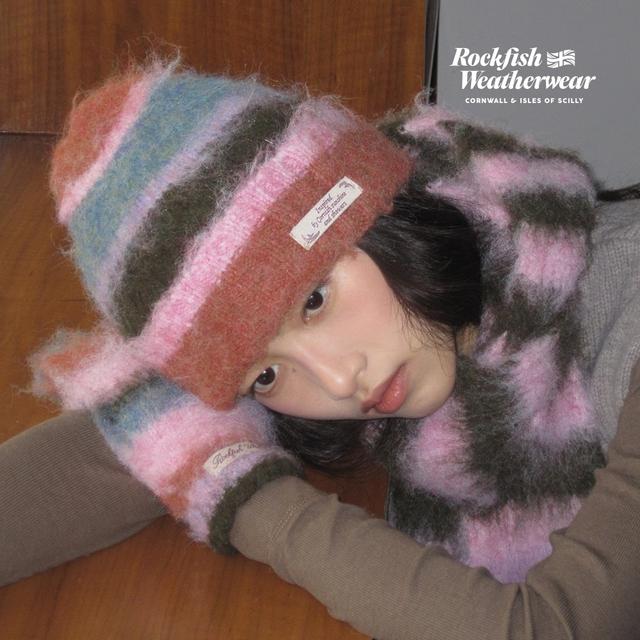 STRIPE SHAGGY BEANIE - 5 colors