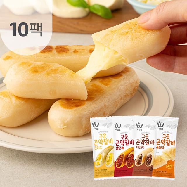 아임웰 쫀득쫀득 구운 곤약찰바 4종 100g 10팩