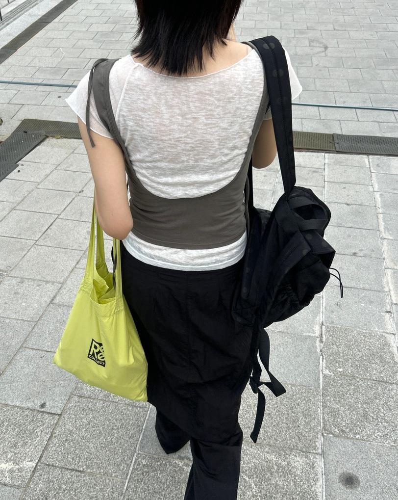 SHEER LAYERED HALF TEE