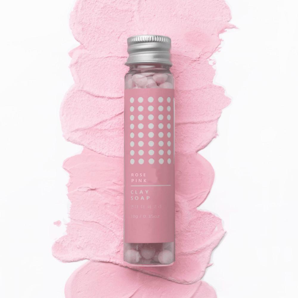 일회용 휴대용 비누 - 말랑 클레이 솝 (종이 비누 대체) 로즈 핑크 단품
