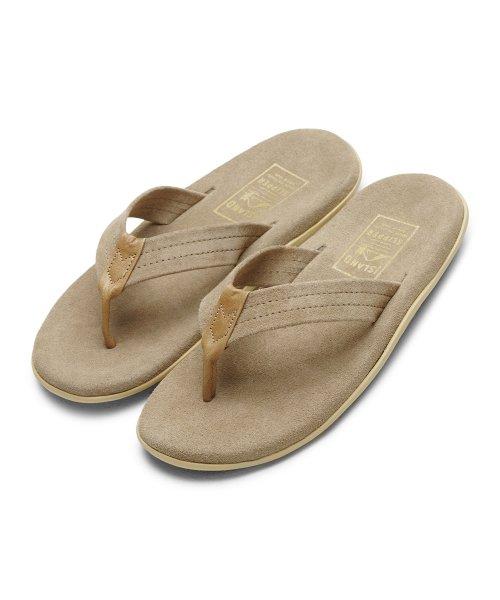 스웨이드 위드 레더 텅 스웨이드 토프/탄 / PT203SL-TPTN