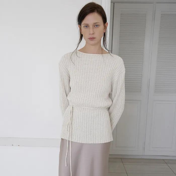 ORIGIN LINEN STRING KNIT_ORGANIC BEIGE